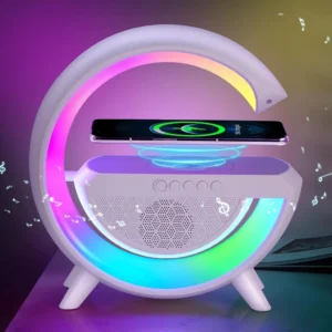 Caixa de Som G-Speaker Luminária Bluetooth Inteligente Carregador Sem Fio Led Luz Rgb Caxinha.