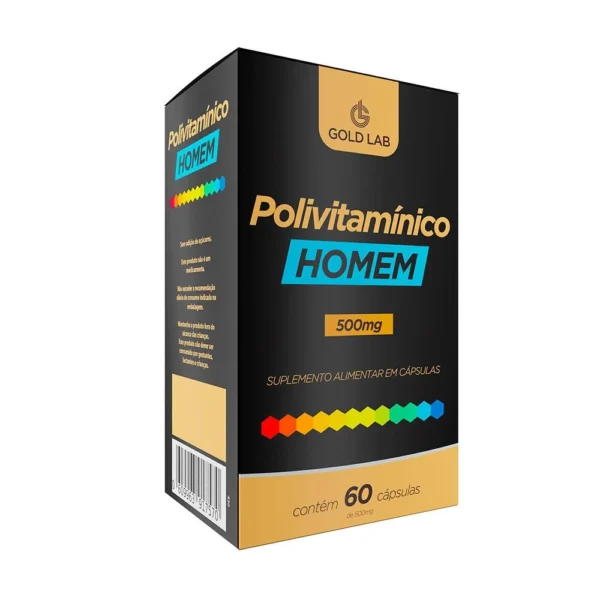 Polivitamínico Homem (Gold Lab) - 60 Cápsulas.