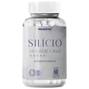 Silício + Vitaminas A B5 B7 C D E - 60 cápsulas Natunéctar produto original.