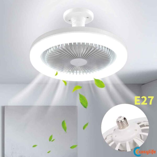 Ventilador de Teto Silencioso com Luz LED de Controle Remoto E27 30W 3 Cores COSYLIFE.