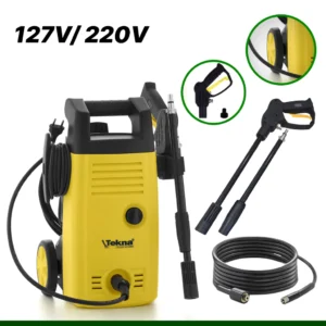  Dê uma olhada em Lavadora De Alta Pressão 1400W Com Rodas, Alça E Shampoozeira HLX110VC - Tekna por R$329,90 - R$399,90.