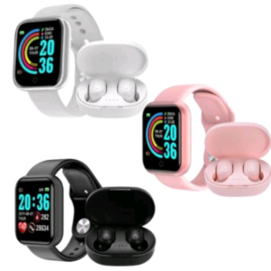Dê uma olhada em Fone de ouvido a6s sem fio e Relógio inteligente Smartwatch D20 y68/d20 medidor de frequencia cardiaca, super leve, lindo designer e confortavel.
