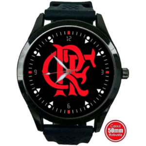 Dê uma olhada em Relógio Personalizado Flamengo Silicone Nação Rubro-Negra Mengão.