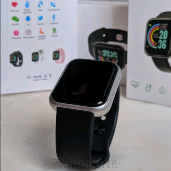 Dê uma olhada em Relógio inteligente smartwatch y68/D20 SILVER/PRATA.