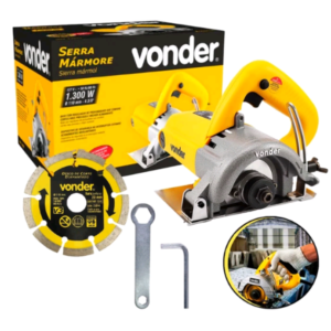Dê uma olhada em Serra Mármore Profissional Tipo Makita Vonder Smv1300s - Madeira, Concreto 220V/127V Acompanha Disco Diamantado.