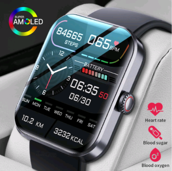 Dê uma olhada em FILIEKEU Relógio Inteligente Para Homens Monitoração Da Pressão Arterial Do Açúcar No Sangue Relógios De fitness Esportivo À Prova D'água smartwatch Mulheres.