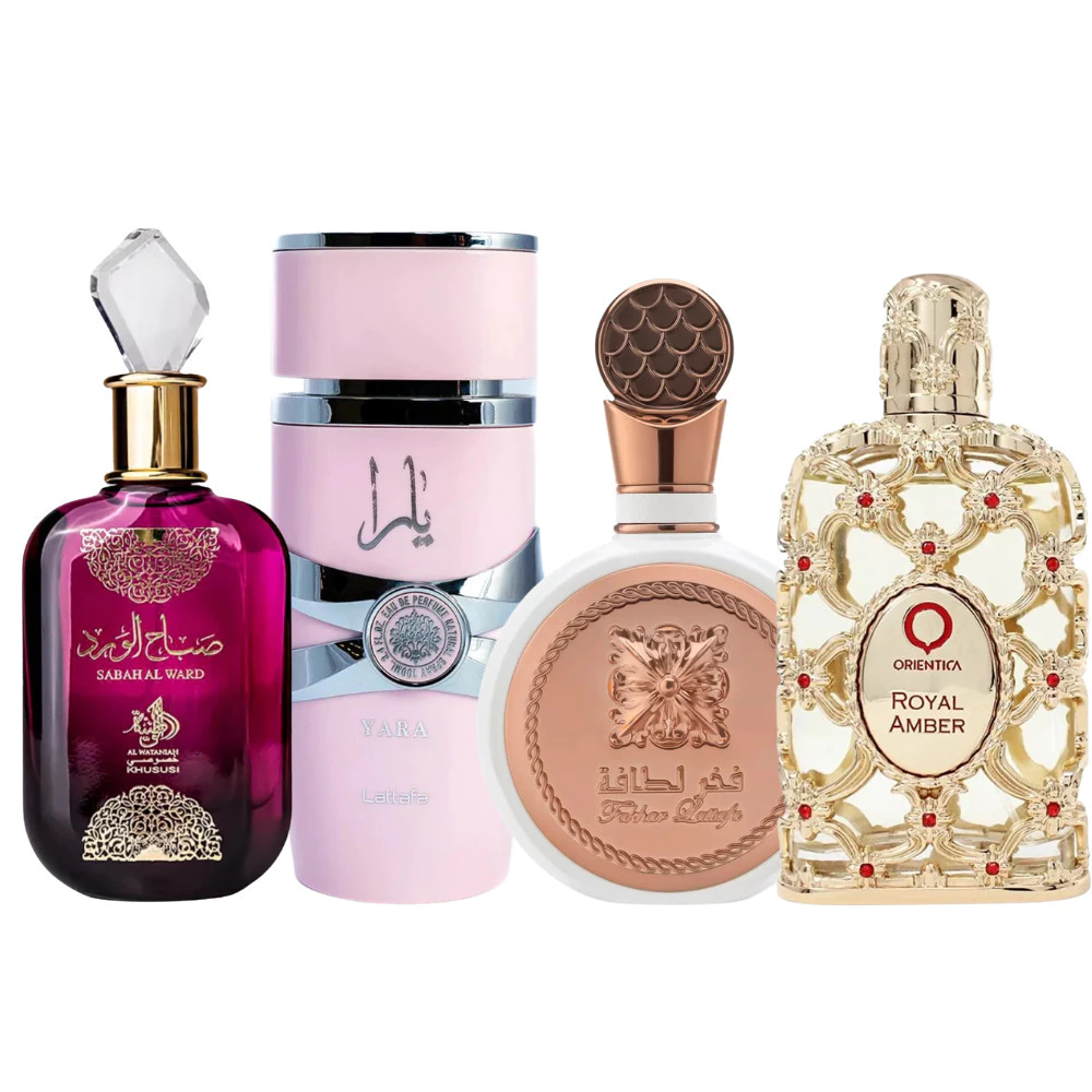 Kit 4 Perfumes Femininos Árabes 100ml.