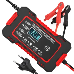Carregador de bateria automotivo inteligente 12 V - Display Digital Automático Energia Reparação Puls.