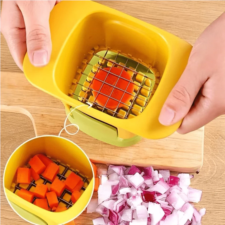 Cubos E Corte Artefato Multifuncional Aço Inoxidável Cenoura Vegetal Pepino Batatas Ferramenta Acessórios De Cozinha. - Imagem 5