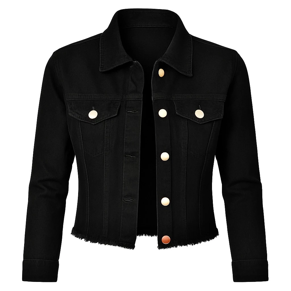 Jaqueta Jeans Feminina Manga Longa Denim Linha Premium. - Imagem 3
