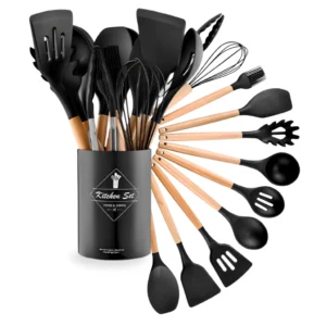 Utensílios Silicone Cozinha Antiaderente Fácil Limpeza Alta Resistência.