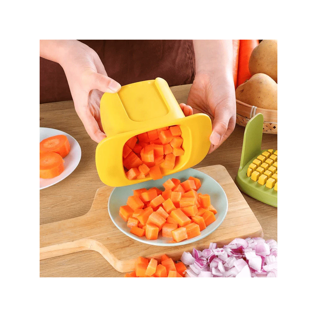 Cubos E Corte Artefato Multifuncional Aço Inoxidável Cenoura Vegetal Pepino Batatas Ferramenta Acessórios De Cozinha. - Imagem 2